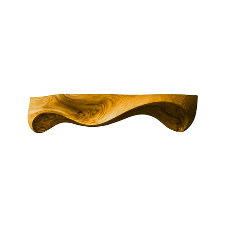 Solvaryn Sculpted Solid Wood Fireplace Mantel Shelf Teak - Timberustic Fireplace Mantel Shelf