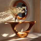 Solvayne Sculpted Solid Wood Console Table - Timberustic Console Table