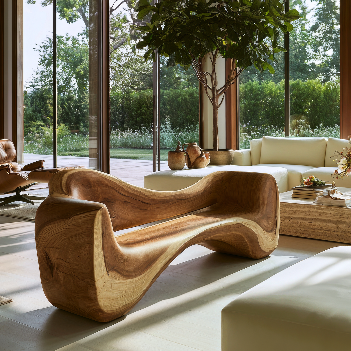 Solvayne Sculpted Solid Wood Sofa - Timberustic Sofa