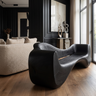 Solvayne Sculpted Solid Wood Sofa Black - Timberustic Sofa