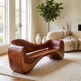 Solvayne Sculpted Solid Wood Sofa Mahogany - Timberustic Sofa