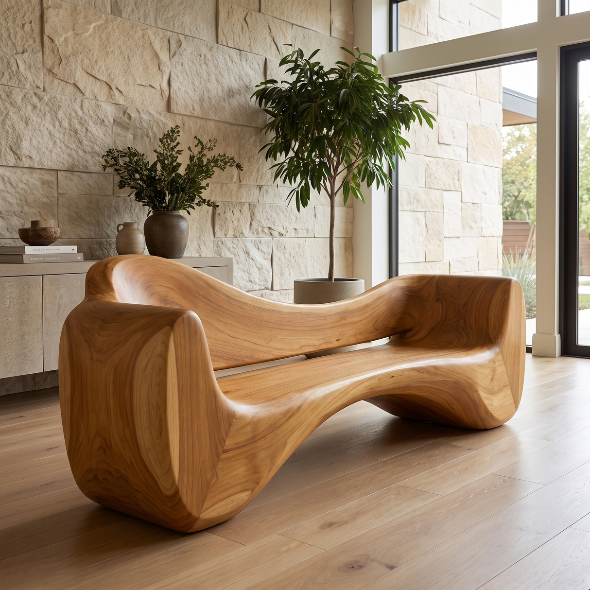 Solvayne Sculpted Solid Wood Sofa Teak - Timberustic Sofa