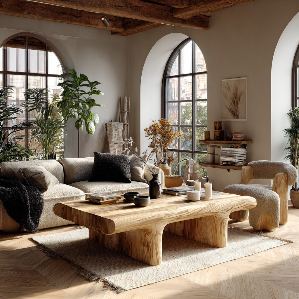 Solven Root Solid Wood Coffee Table, Organic Modern Coffee Table by ...