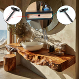 Solveth Live Edge Solid Wood Floating Bathroom Vanity SPA521936 - Timberustic Floating Bathroom Vanity
