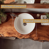 Solvian Live Edge Solid Wood Floating Bathroom Vanity SPA606606 - Timberustic Floating Bathroom Vanity