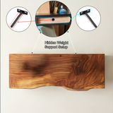 Solvra Live Edge Solid Wood Floating Shelf SPA235456 - Timberustic Floating Shelf