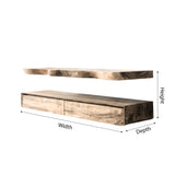 Solvren Live Edge Solid Wood Floating Bathroom Vanity with Drawers - Timberustic Floating Bathroom Vanity With Drawers