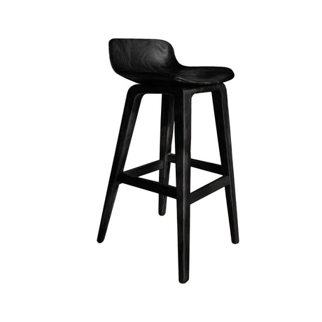 Solvyn Curve Solid Wood Bar Stool Black - Timberustic Bar Stool