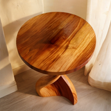 Solvyn Sculpted Solid Wood Pedestal Stand - Timberustic Pedestal Stand