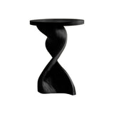 Solvyn Sculpted Solid Wood Pedestal Stand Black - Timberustic Pedestal Stand