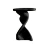 Solvyn Sculpted Solid Wood Pedestal Stand Black - Timberustic Pedestal Stand