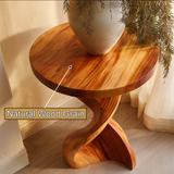 Solvyn Sculpted Solid Wood Pedestal Stand - Timberustic Pedestal Stand