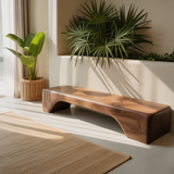 Sona Minimalist Organic Solid Wood Bench