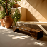 Sona Minimalist Organic Solid Wood Bench