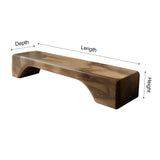 Sona Minimalist Organic Solid Wood Bench