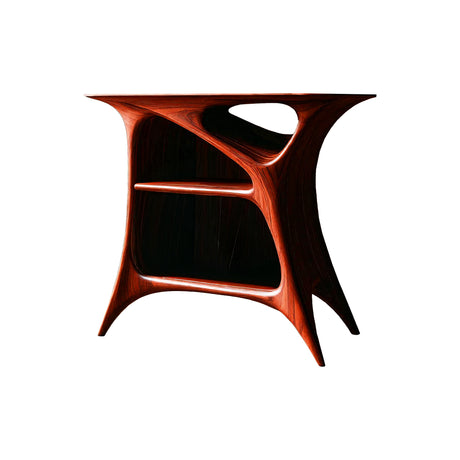 Sonara Sculpted Solid Wood Record Player Stand