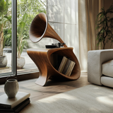 Sonavelle Sculpted Solid Wood Record Player Stand