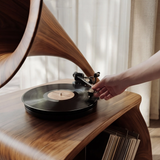 Sonavelle Sculpted Solid Wood Record Player Stand
