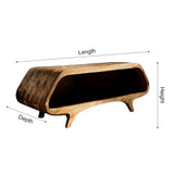 Sonora Solid Wood Record Player Stand With Storage