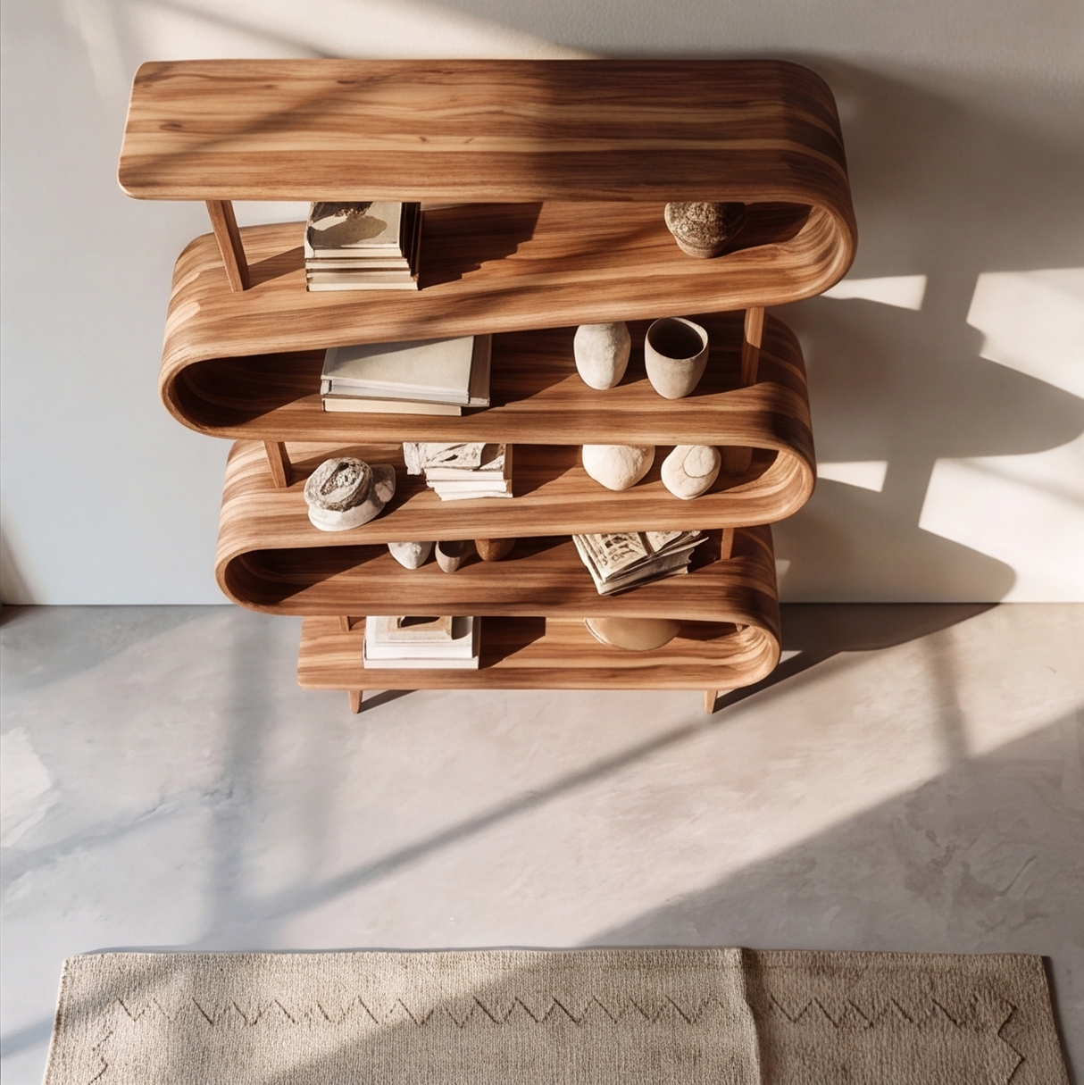 Soravian Handcrafted Solid Wood Bookshelf