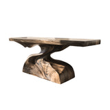 Stonecurrent Handcrafted Solid Wood Console Table Natural Oak - Timberustic Console Table