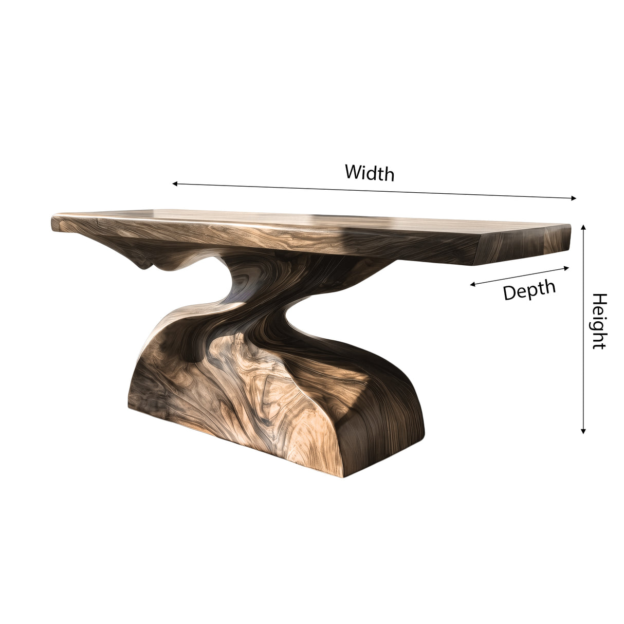 Stonecurrent Handcrafted Solid Wood Console Table - Timberustic Console Table