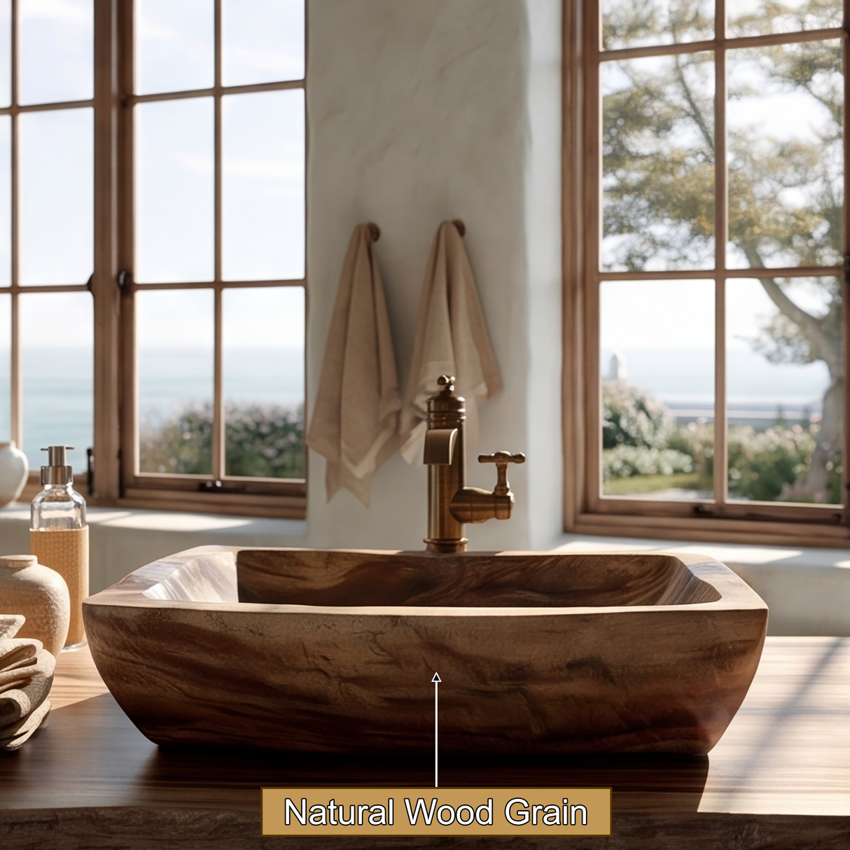Stoneharbor Handcrafted Solid Wood Vessel Sink - Timberustic Vessel Sinks