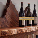 Stonehaven Live Edge Handcrafted Floating Wine Shelf - Timberustic Floating Wine Shelf