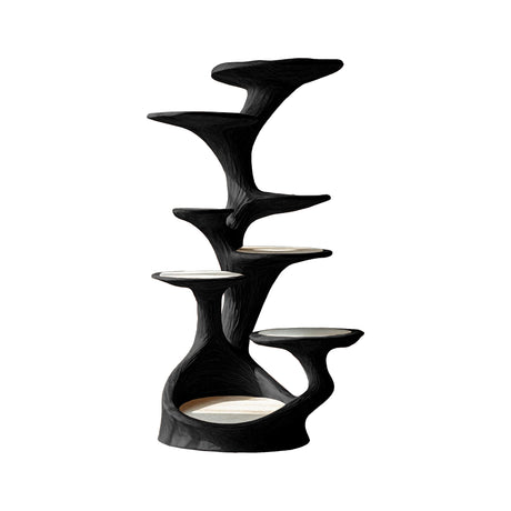 Strata Sculpted Solid Wood Tree-Inspired Cat Tree Shelf Black - Timberustic Tree-Inspired Cat Tree Shelf