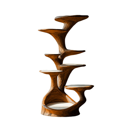 Strata Sculpted Solid Wood Tree-Inspired Cat Tree Shelf Brown - Timberustic Tree-Inspired Cat Tree Shelf