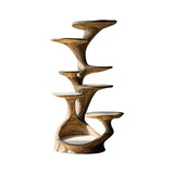 Strata Sculpted Solid Wood Tree-Inspired Cat Tree Shelf Natural Oak - Timberustic Tree-Inspired Cat Tree Shelf