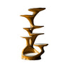 Strata Sculpted Solid Wood Tree-Inspired Cat Tree Shelf Teak - Timberustic Tree-Inspired Cat Tree Shelf