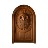 Stravon Handcrafted Solid Wood Arched Single Door Brown - Timberustic Door