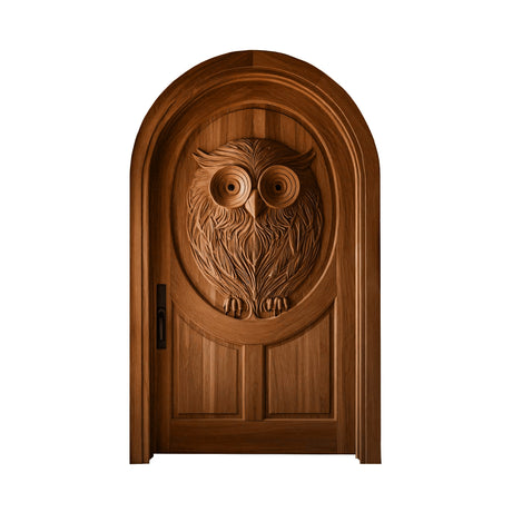 Stravon Handcrafted Solid Wood Arched Single Door Brown - Timberustic Door