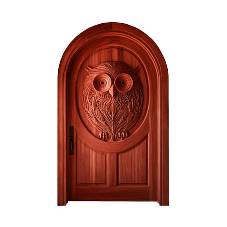 Stravon Handcrafted Solid Wood Arched Single Door Mahogany - Timberustic Door