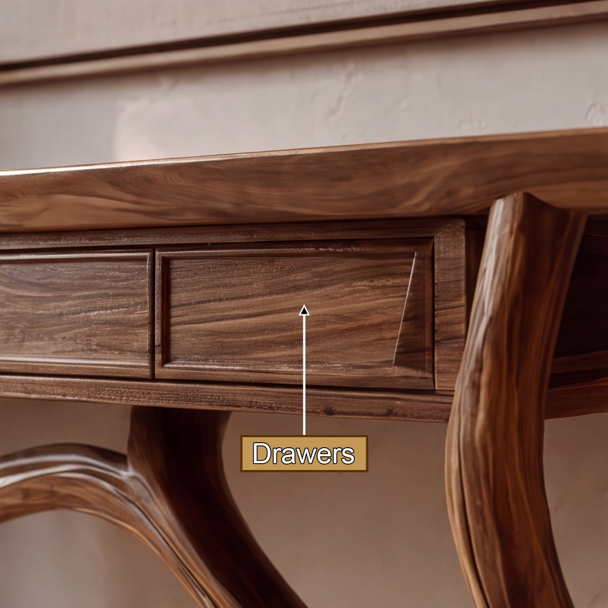 Syltheris Sculpted Solid Wood Console Table