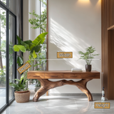 Sylthorin Solid Wood Sculpted Console Table - Timberustic Console Table