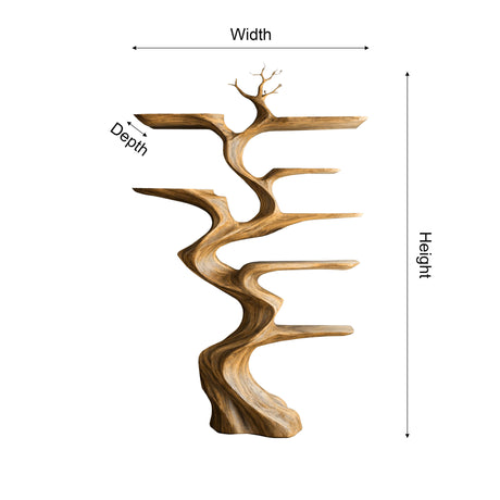 Sylvae Sculpted Solid Wood Tree Bookshelf