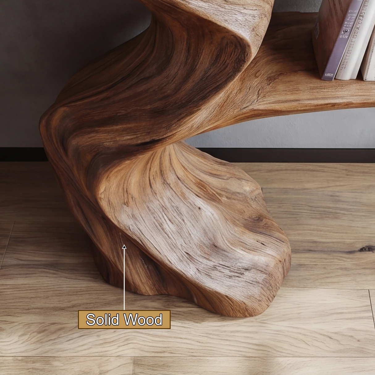 Sylvae Sculpted Solid Wood Tree Bookshelf - Timberustic Tree Bookshelf