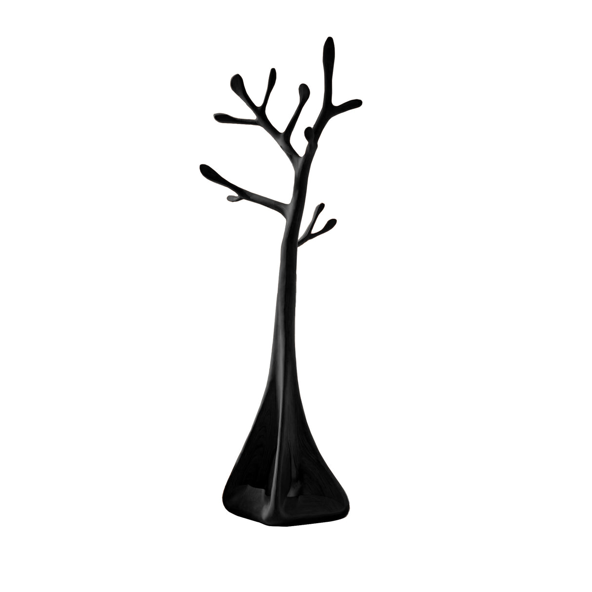 Sylvae Sculpted Solid Wood Tree Coat Rack Black - Timberustic Tree Coat Rack