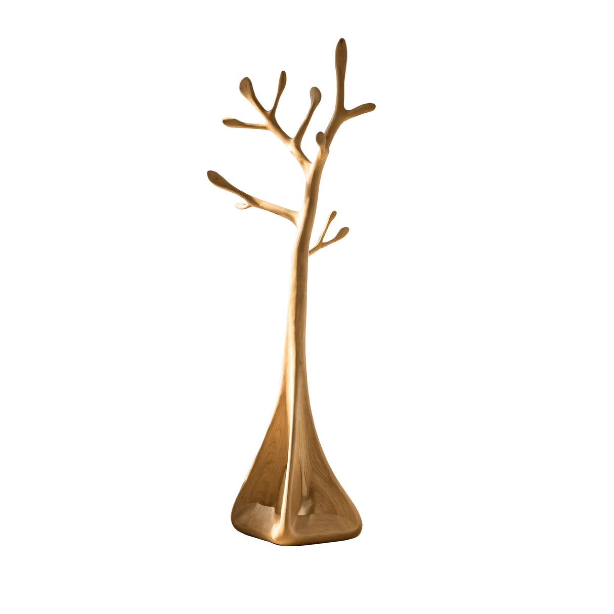 Sylvae Sculpted Solid Wood Tree Coat Rack Natural Oak - Timberustic Tree Coat Rack