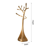 Sylvae Sculpted Solid Wood Tree Coat Rack - Timberustic Tree Coat Rack