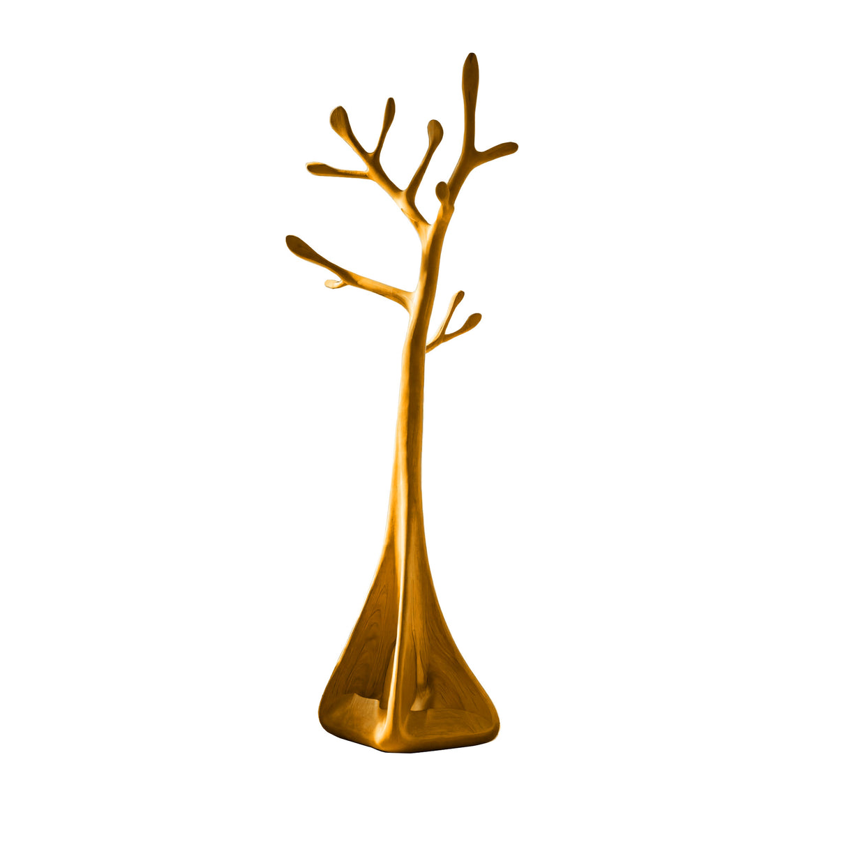 Sylvae Sculpted Solid Wood Tree Coat Rack Teak - Timberustic Tree Coat Rack