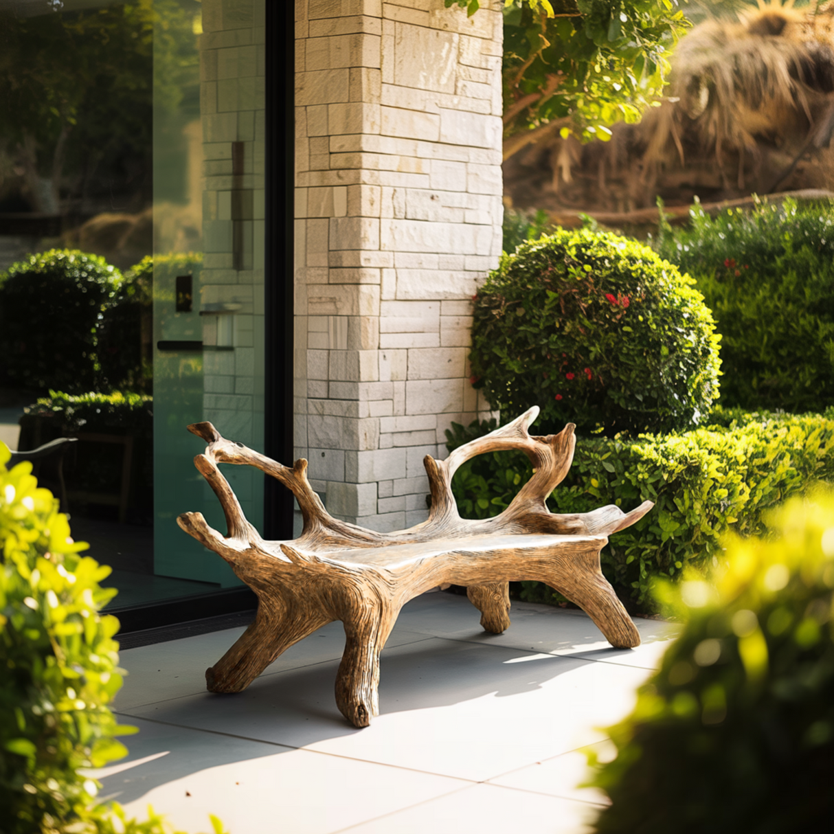 Sylvan Crest Live Edge Outdoor Bench - Timberustic Bench