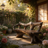Sylvane Sculpted Solid Wood Outdoor Bench - Timberustic Bench