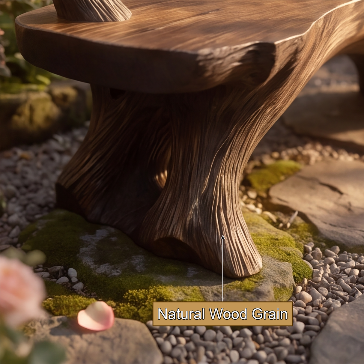 Sylvane Sculpted Solid Wood Outdoor Bench - Timberustic Bench