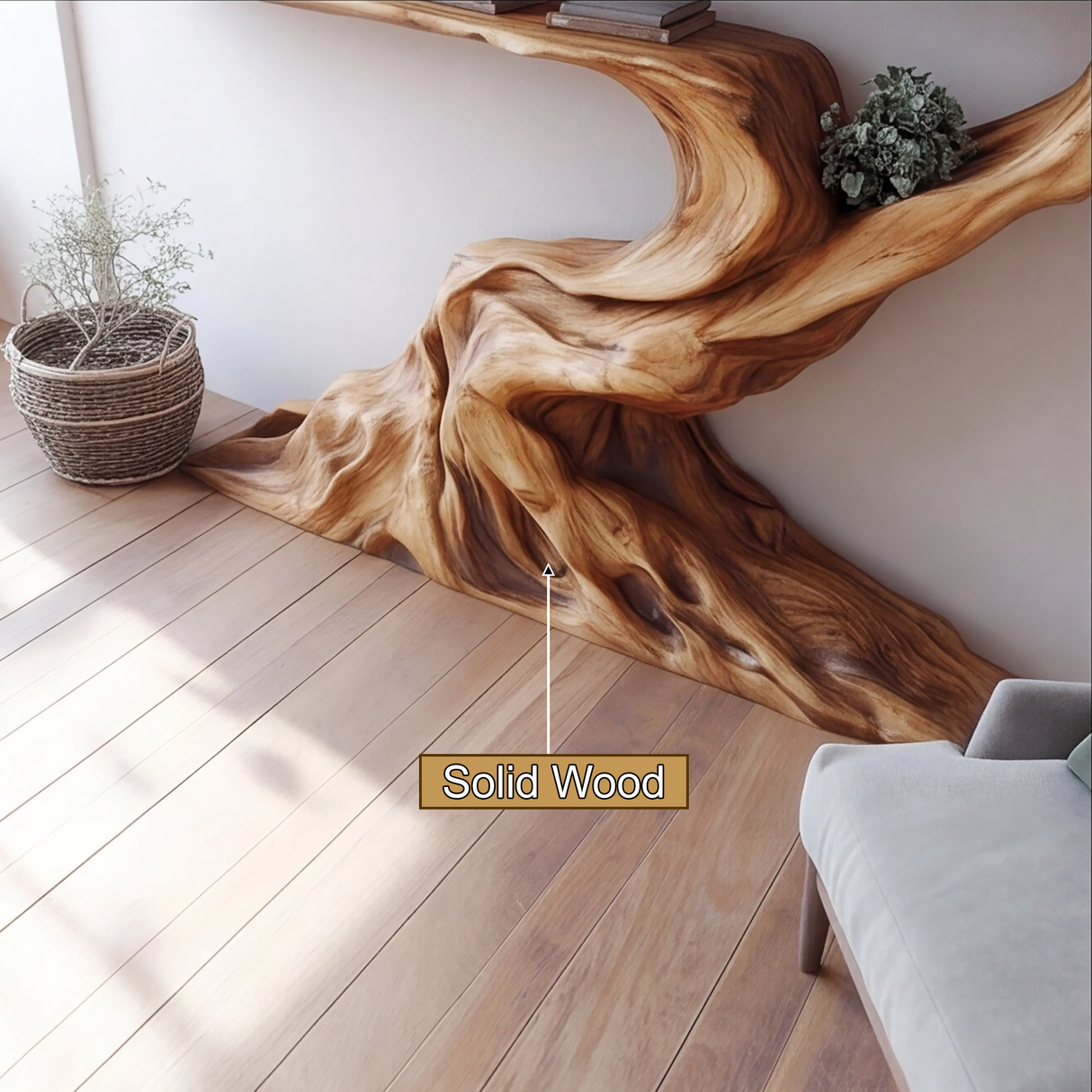 Sylvanroot Sculpted Solid Wood Tree Bookshelf - Timberustic Tree Bookshelf