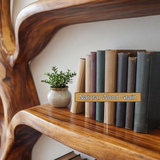 Sylvara Flow Handcrafted Live Edge Tree Bookshelf - Timberustic Tree Bookshelf
