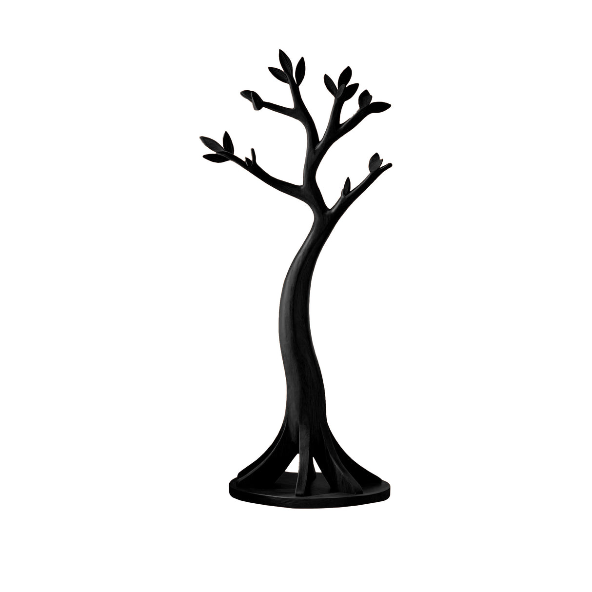 Sylvara Handcrafted Solid Wood Tree Coat Rack Black - Timberustic Tree Coat Rack