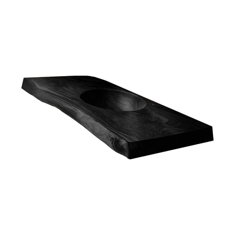 Sylvara Live Edge Solid Wood Floating Bathroom Vanity